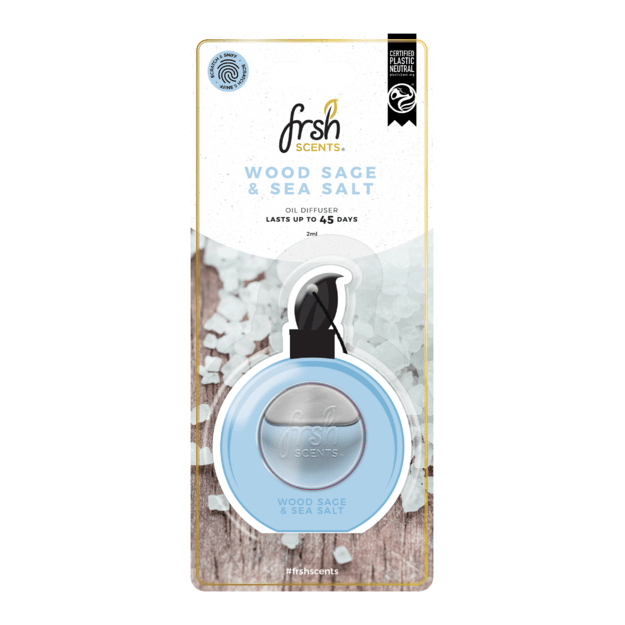 FRSH scents® pakabinamas kvapas WOOD SAGE & SEA SALT 