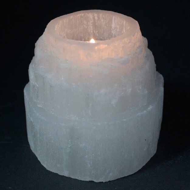 Selenite Mountain Top žvakidė - 8 cm