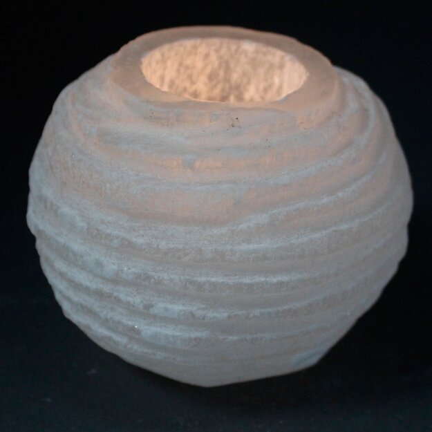 Selenite Snowball žvakidė - 8 cm