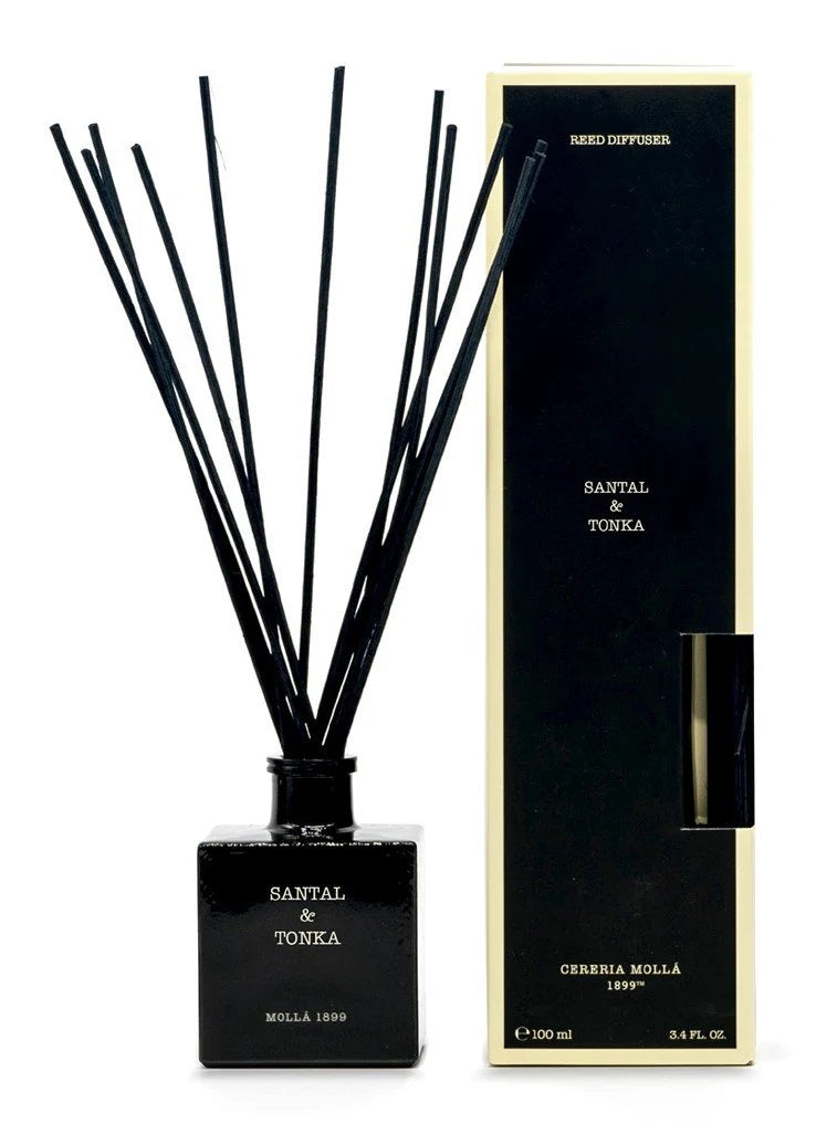 CERERIA MOLLA 1899 „Santal & Tonka“ namų kvapas su lazdelėmis 100 ml
