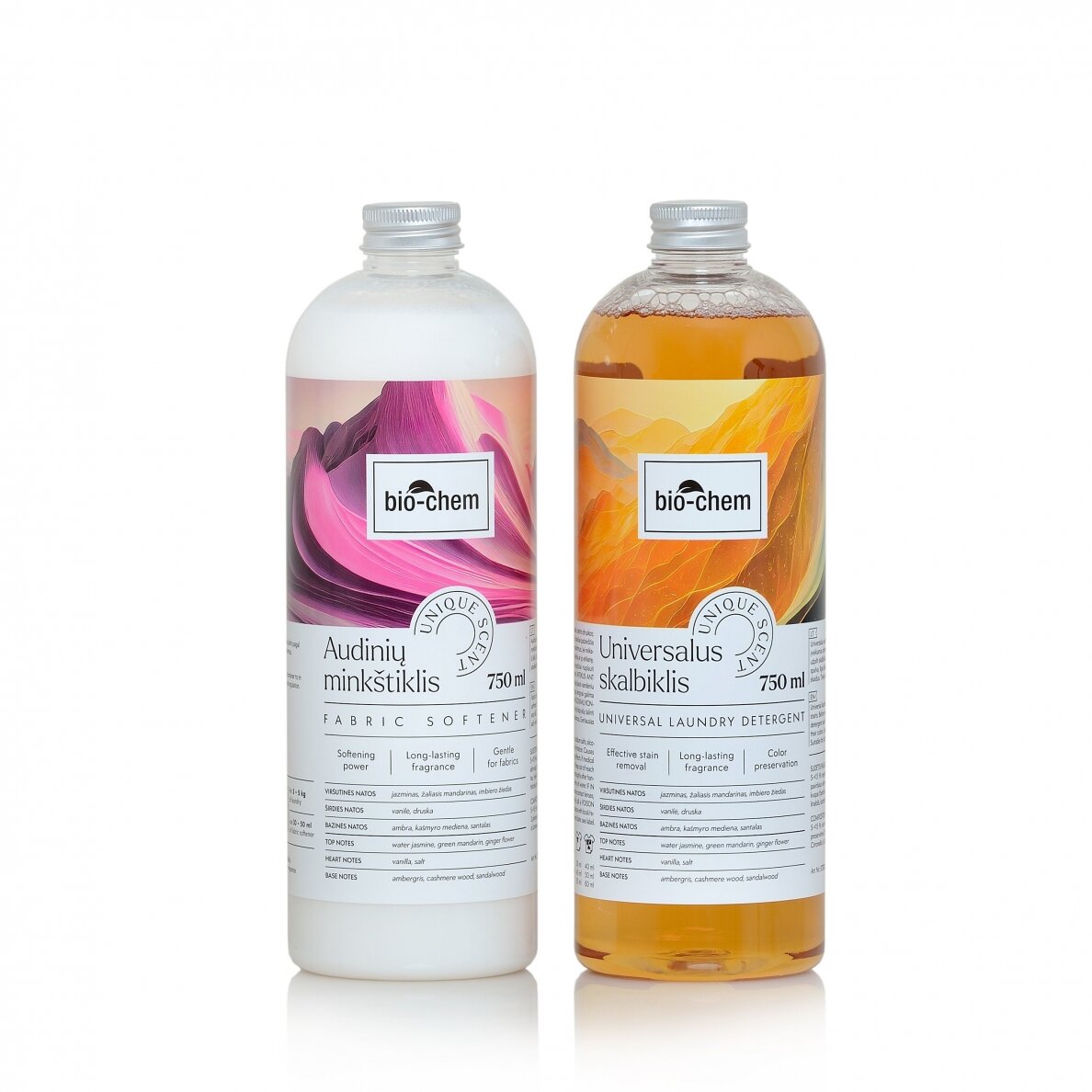 Parfumuotas skalbiklis ir minkštiklis UNIQUE SCENT