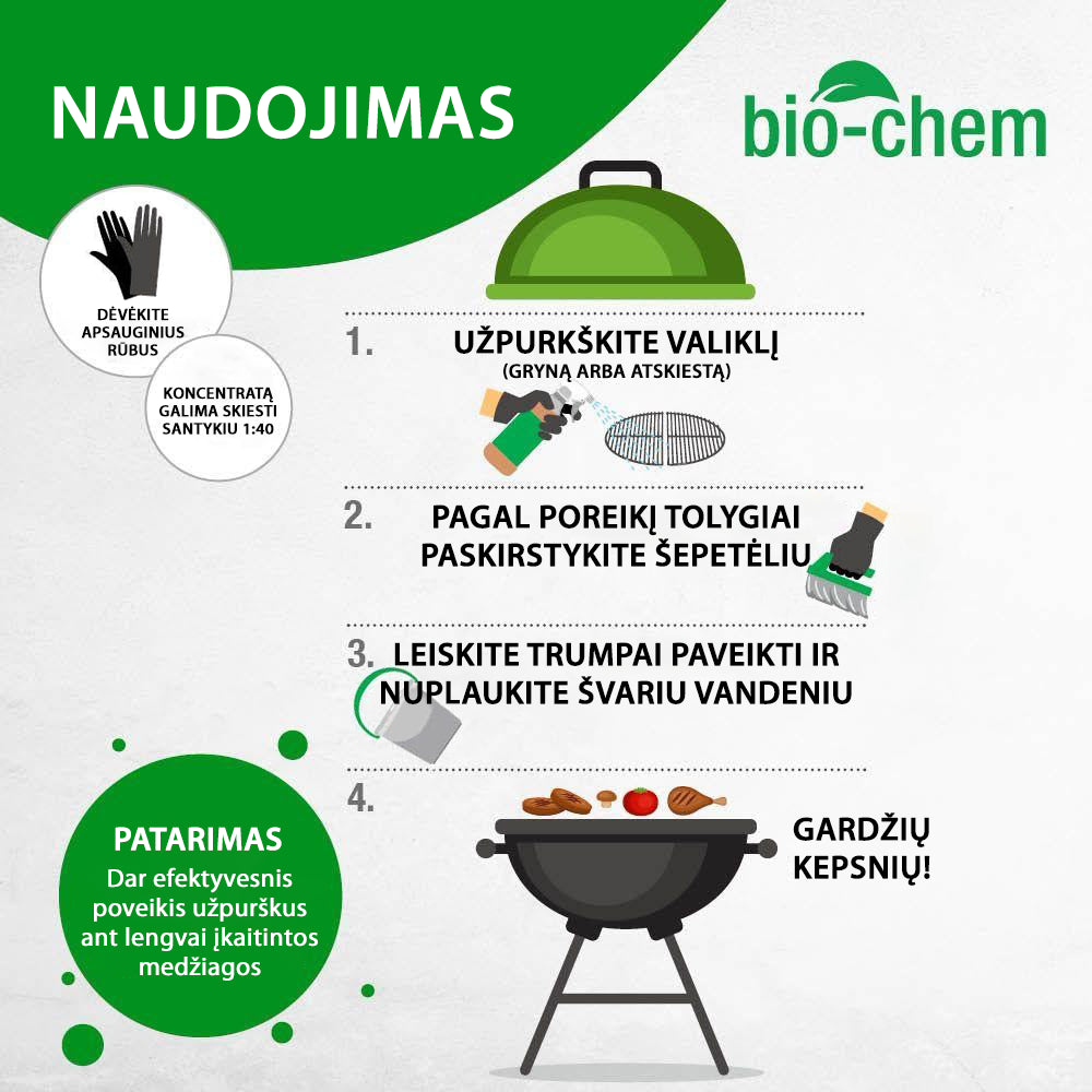 BIO-CHEM grilio, orkaitės ir grotelių valiklis, 500 ml