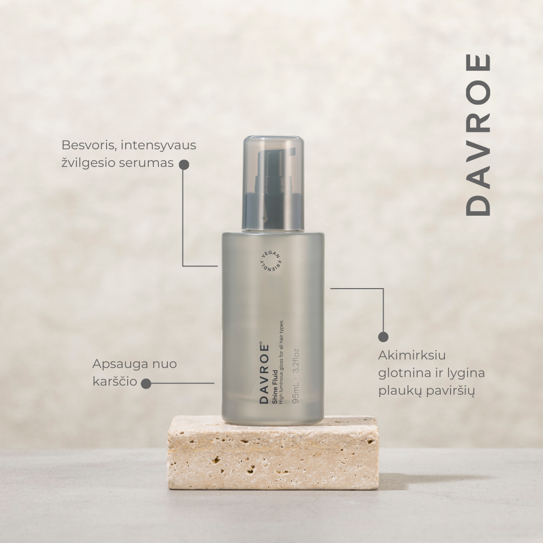 DAVROE Tepamas žvilgesio serumas Shine serum 95 ml.