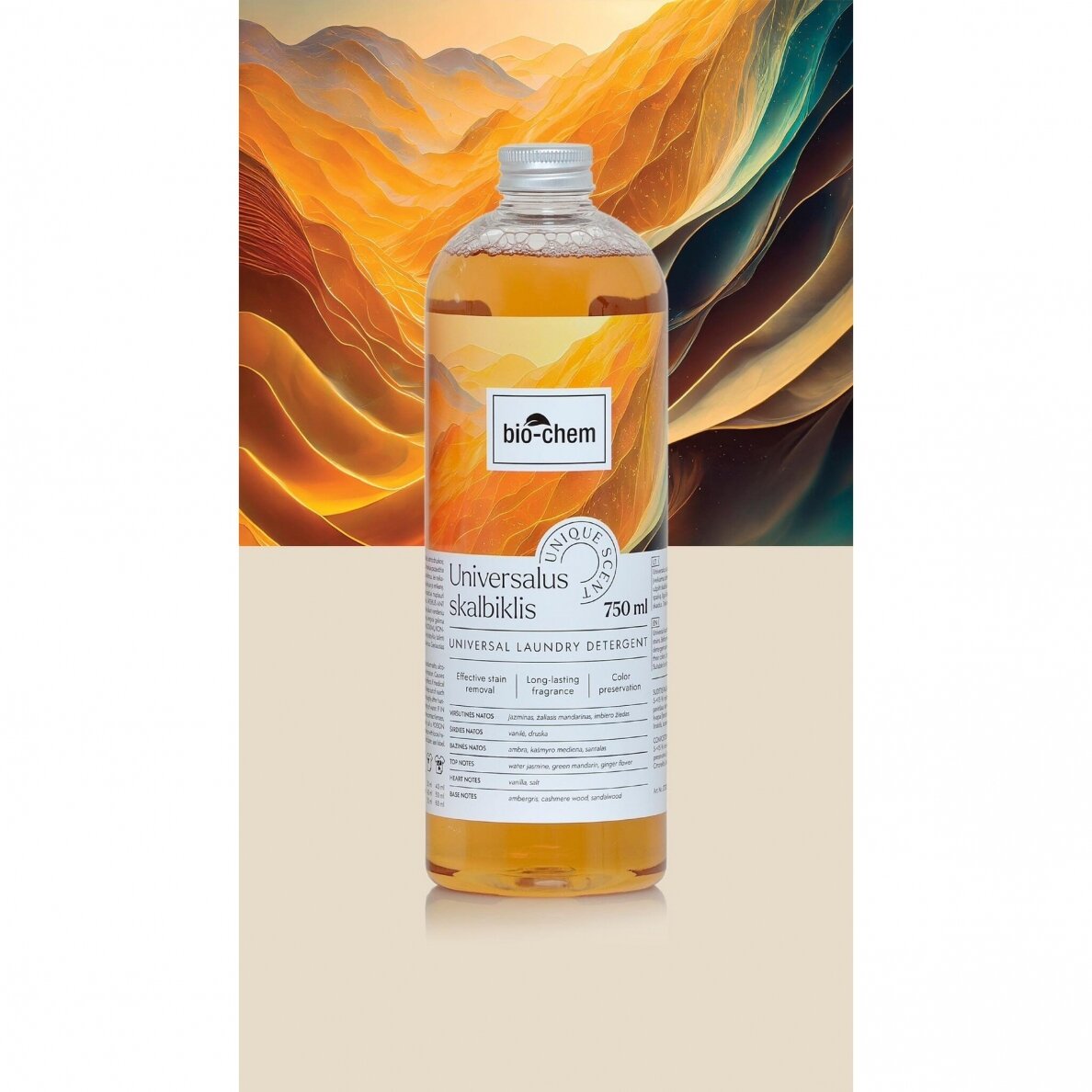 Universalus skalbiklis UNIQUE SCENT 750 ml.