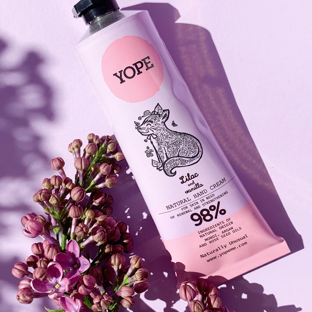 YOPE Natūralus rankų kremas Slyva ir šafranas, 50 ml.
