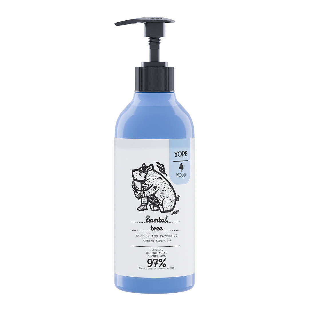YOPE WOOD Dušo gelis Sandalmedis, 400 ml.