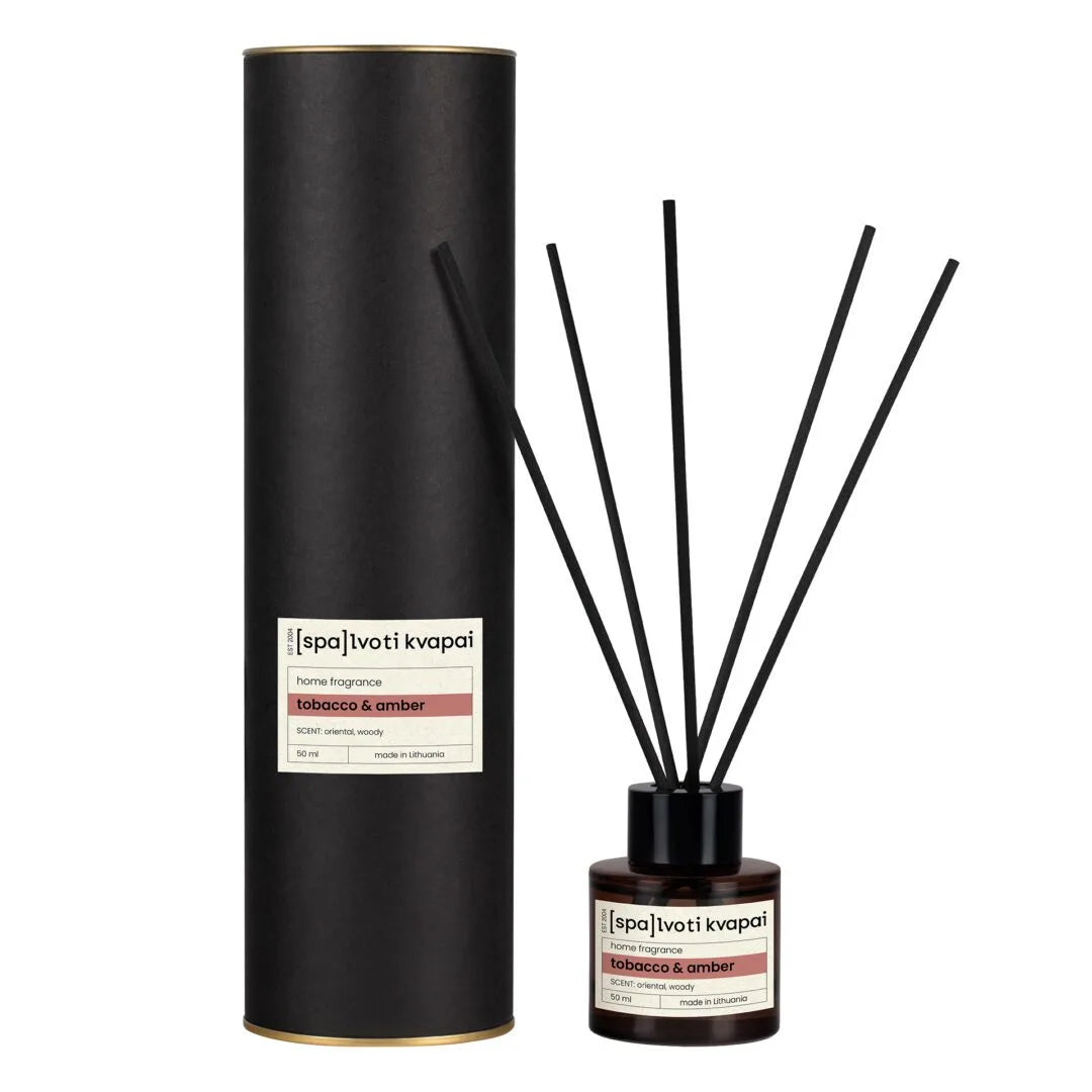Namų kvapas su lazdelėmis Tobacco & Amber 50 ml.