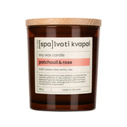 Sojų vaško žvakė 180 g – Patchouli & Rose