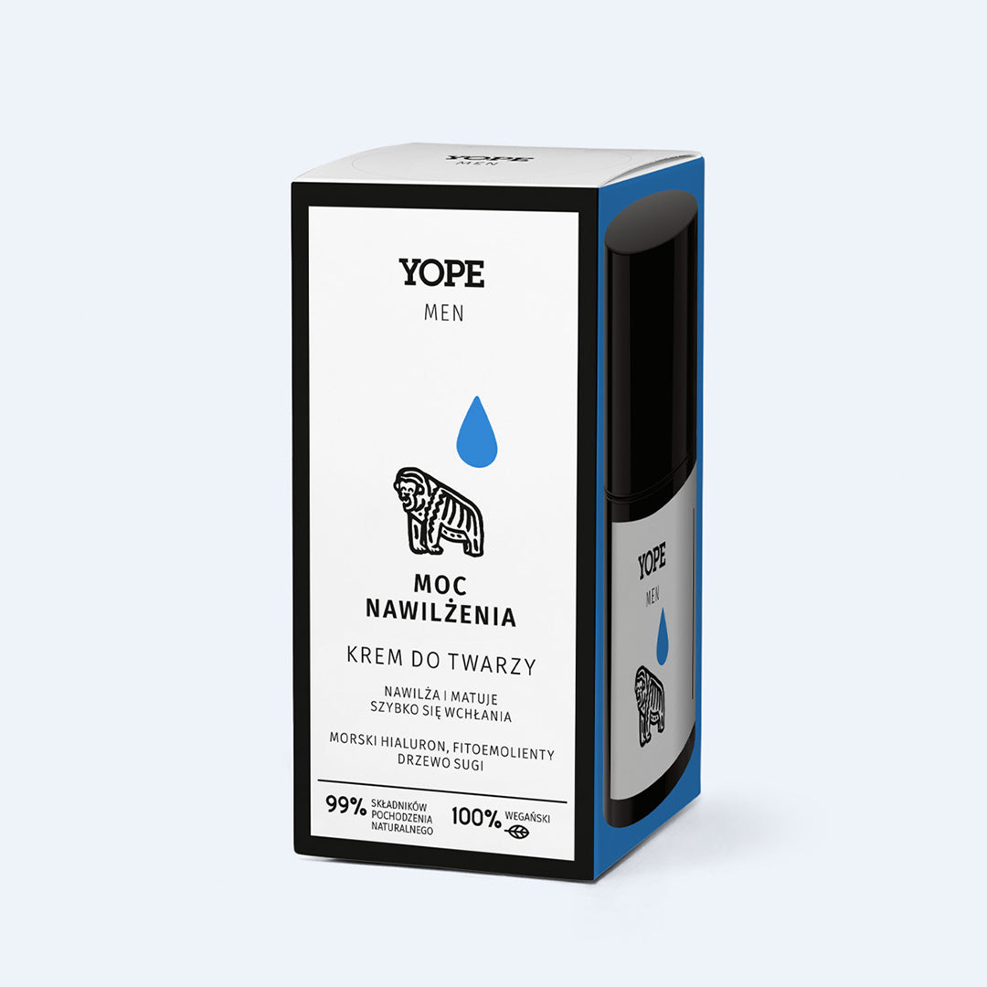 YOPE Drėkinantis veido kremas vyrams, 50ml.