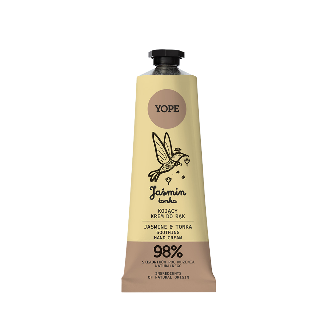 YOPE Natūralus rankų kremas Jazminas ir tonka, 50 ml.