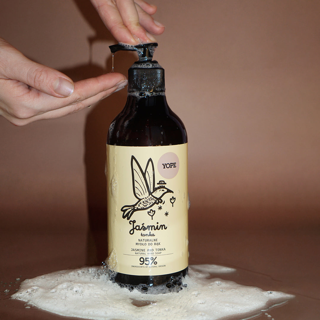 YOPE Natūralus rankų muilas Karamelė ir pistacijos, 500ml.