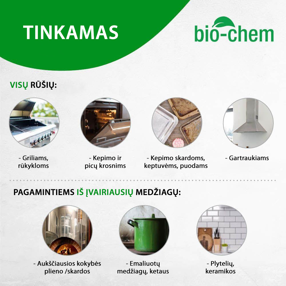 BIO-CHEM grilio, orkaitės ir grotelių valiklis, 500 ml