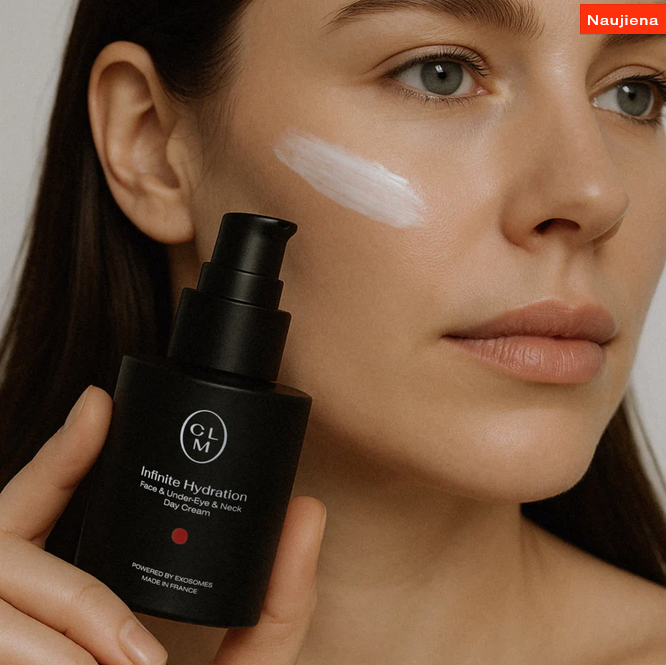 CLM Infinity Hydration veido, paakių ir kaklo kremas 50 ml.