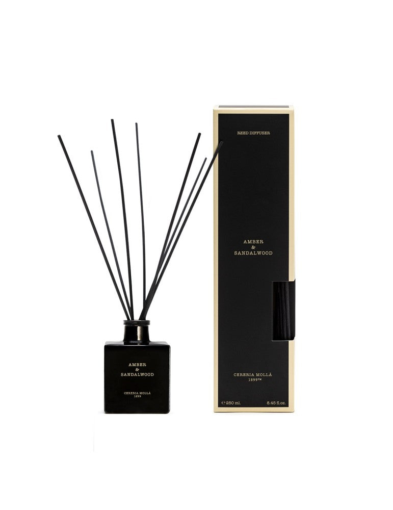 CERERIA MOLLA 1899 „Amber & Sandalwood“ namų kvapas su lazdelėmis 250 ml