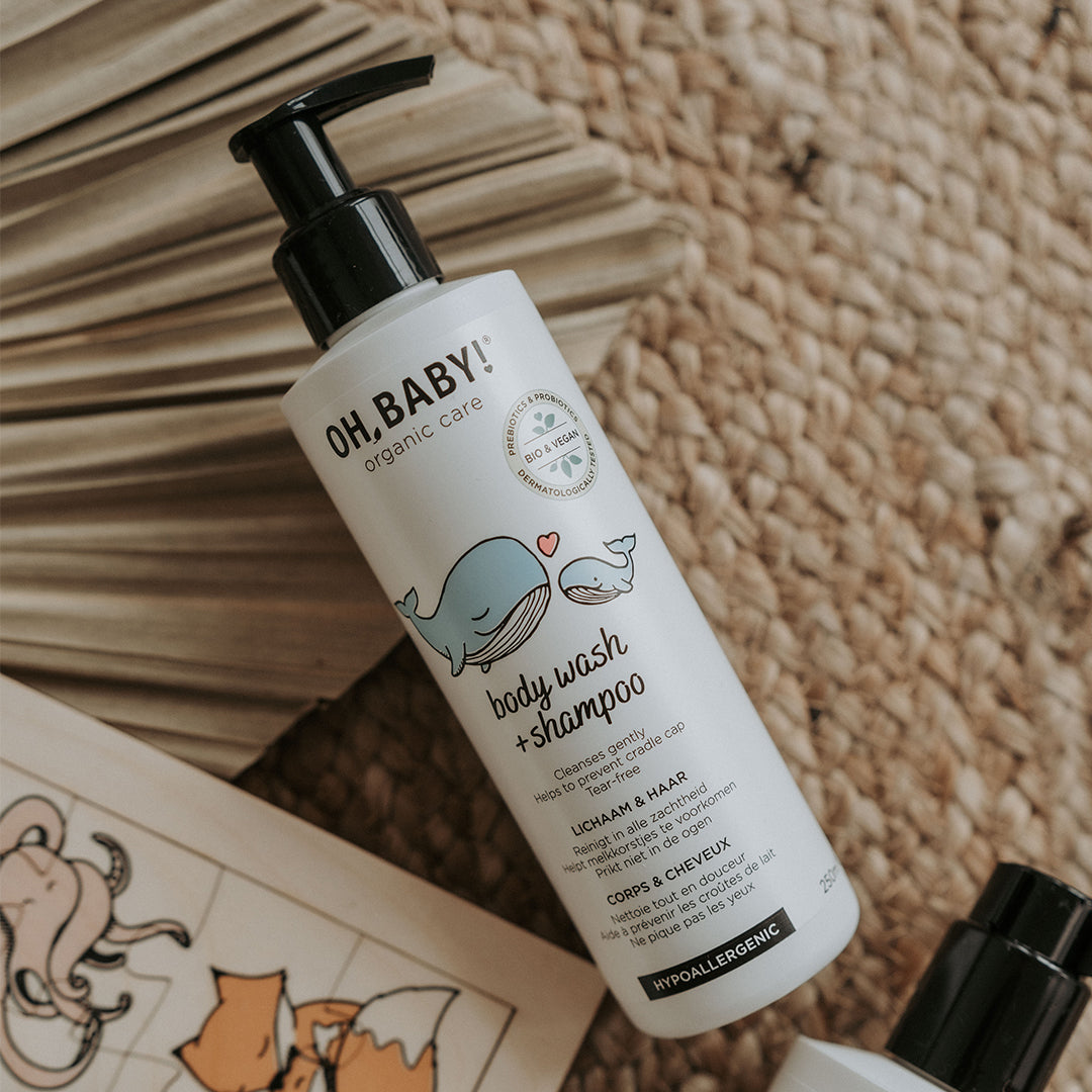 OH BABY! švelnus 2-in-1 prausiklis ir šampūnas
