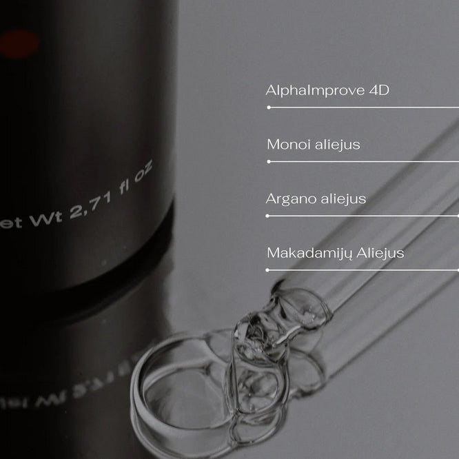 CLM Drėkinantis ir žvilgesio suteikiantis plaukų aliejus 80 ml.