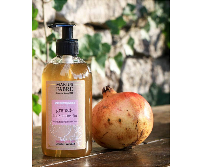 Marselio skystasis muilas Granatas ir Vyšnių žiedai 400 ml.