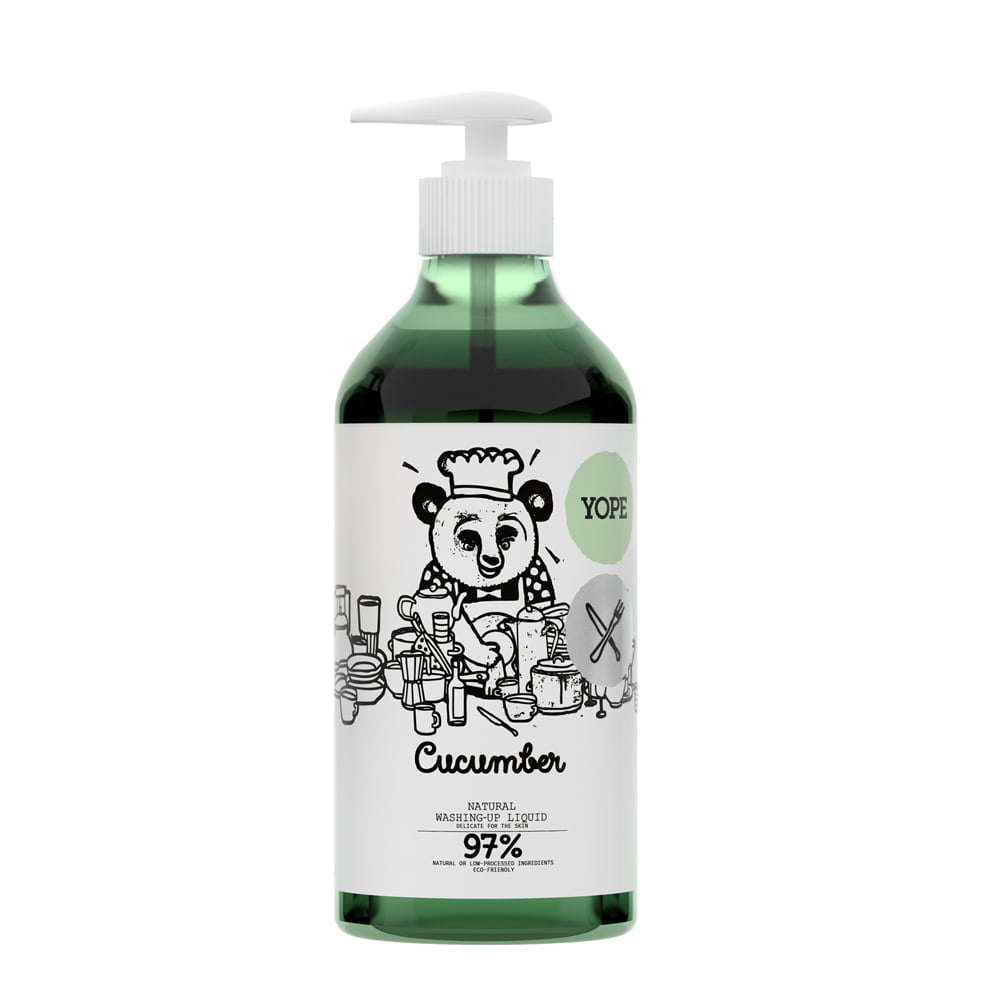 YOPE natūralus indų plovimo skystis Agurkas, 750 ml.