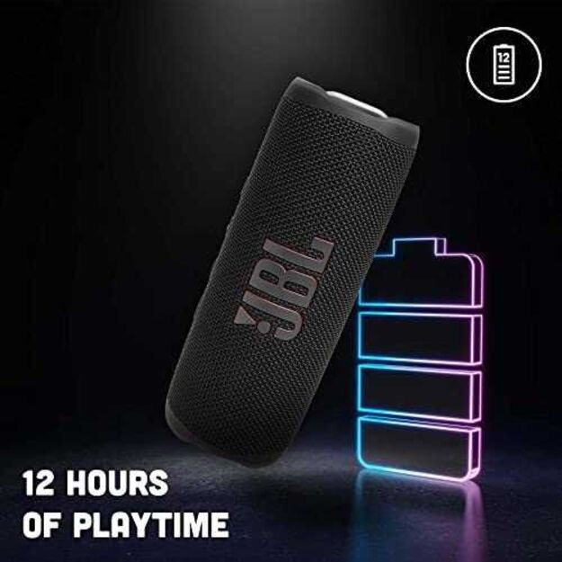 Nešiojama kolonėlė JBL Flip 6, Bluetooth, atspari drėgmei, juoda