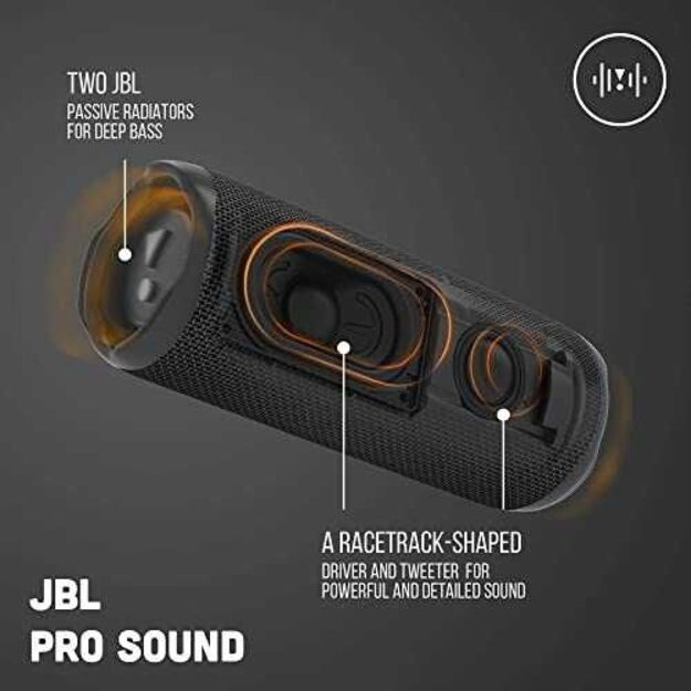 Nešiojama kolonėlė JBL Flip 6, Bluetooth, atspari drėgmei, juoda